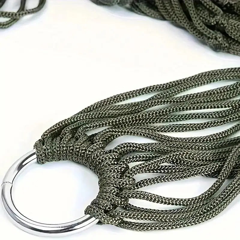 Travel Hammock,Camping Hammock, Outdoor Sport Hammock Army Green Net Mesh Nylon Sleeping Bed