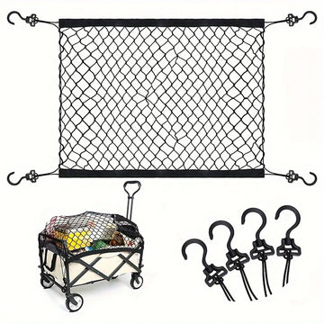 Camping cart guard net, camping cart net bag, small cart guard net, garden cart fixed net, campcart storage net