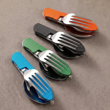 Multifunctional Camping Knife，Spork，Remove Folding Knife，Fork and spoon，Convenient Outdoor Tableware，Suitable for Camping