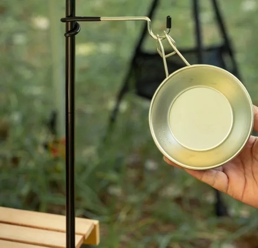 Camping Light Pole Hook Stainless Steel Tent Pole Lamp Hook Multifunctional Outdoor Camping Light Stand Hook Camping Equipment